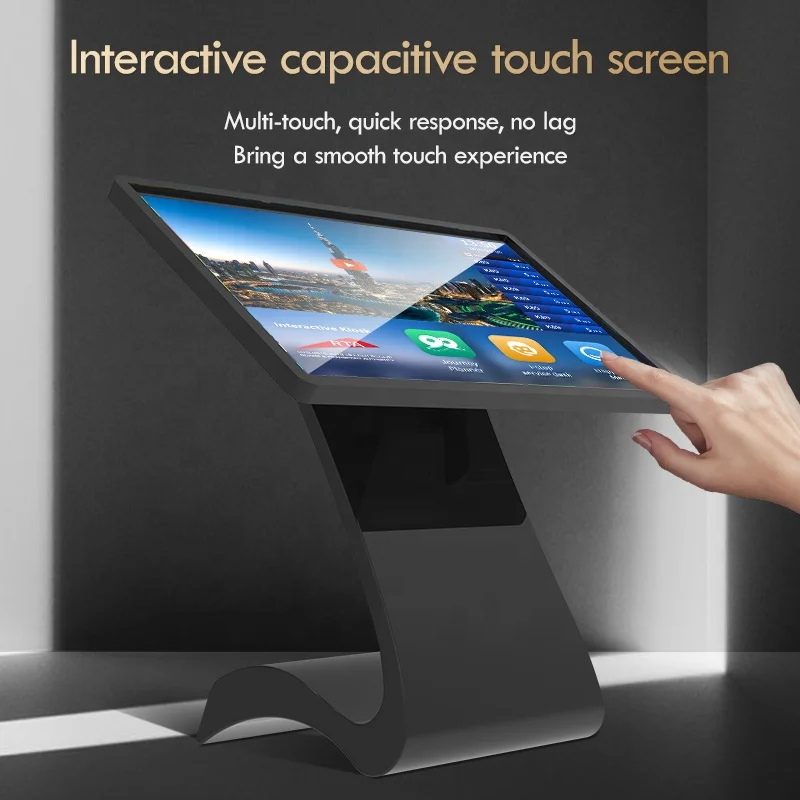 21.5/32/43/55 Inch Z Stand Interactive LCD Digital Information Search Display All in One PC Touch Screen Kiosk