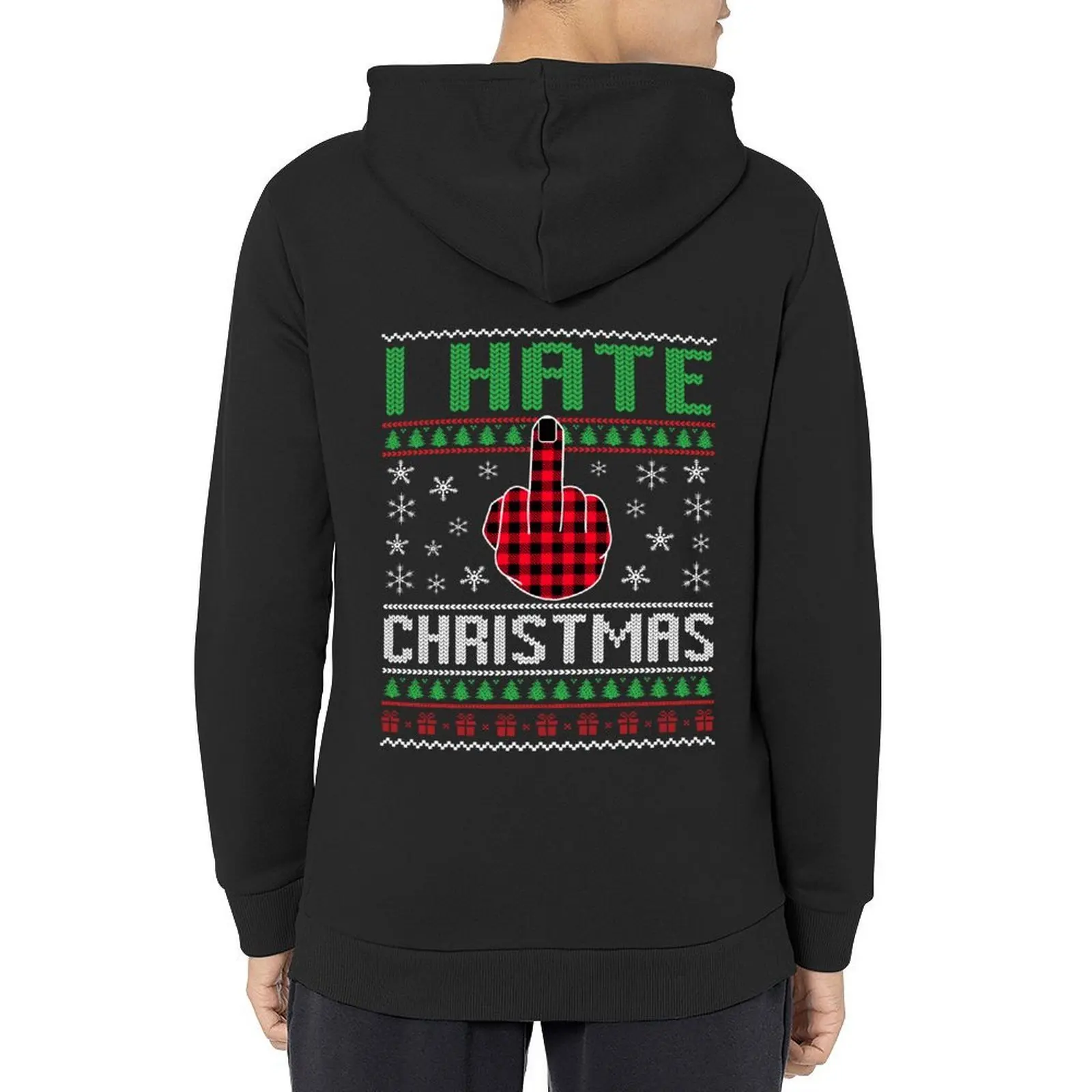 

Anti Christmas I Hate Christmas Ugly Xmas Hater Hoodie autumn fashion men men's clothing men's hoodies