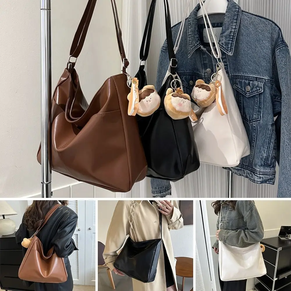 

Creative PU Shoulder Bags Large Capacity Casual Crossbody Bags Simple Multifunction Messenger Bag Women