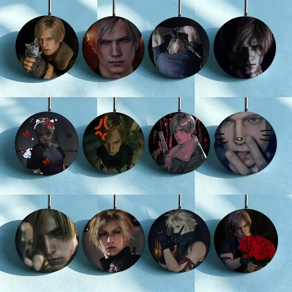 Leon Kennedy Badge Pins For Friend, Backpack, Clothing, Collectible Accessories, Jewelry Gift