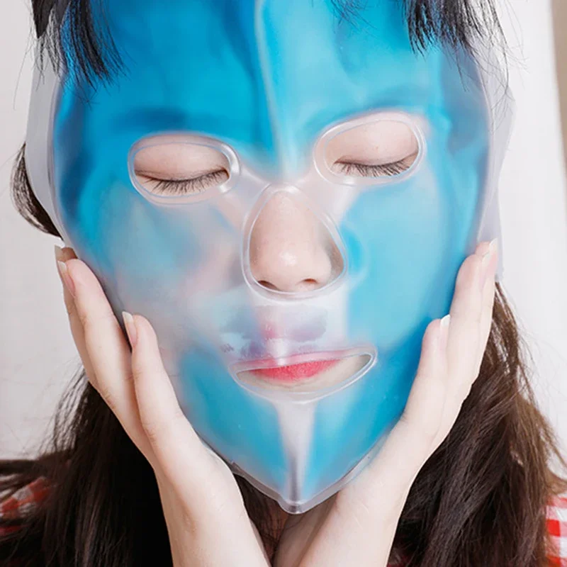 

1pcs Full Face Massage Ice Compress Can Be Used Repeatedly Ice Gel Mask Summer Cold Compress Beauty Mask Facial Mask