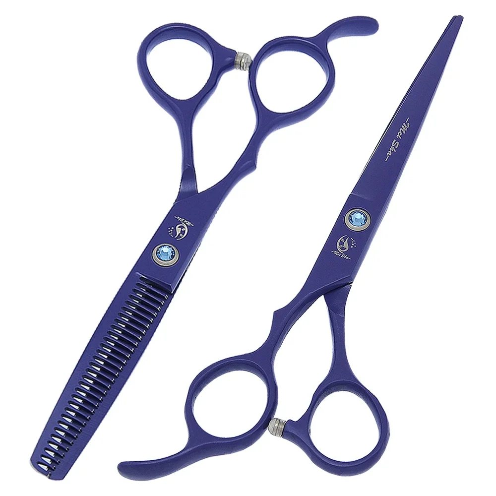 

5.5" 6.0" Left Handed Hair Cutting Scissors Hairdressing Thinning Shears Japan 440C Salon Barber Left-Handed Scissors Kit A0049A