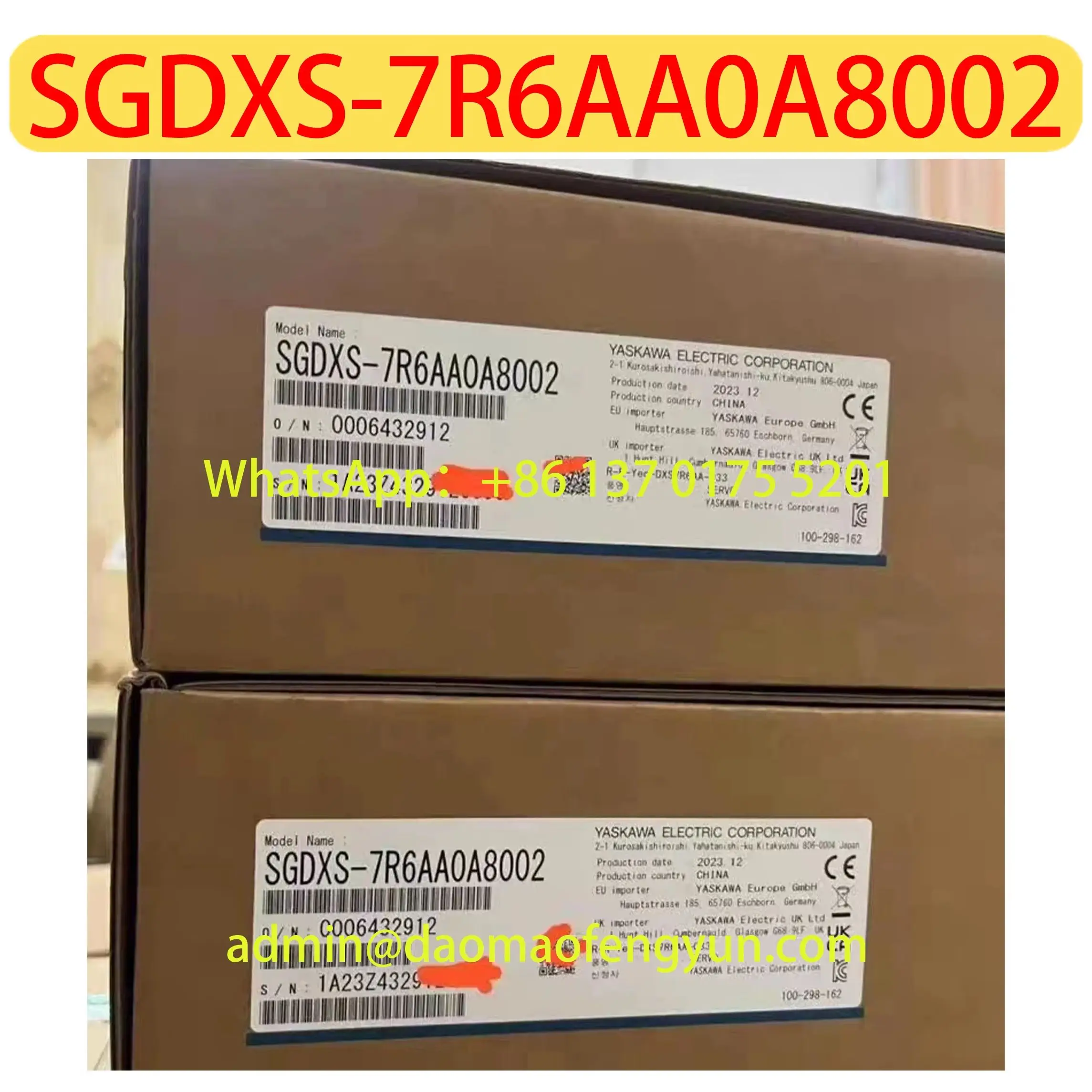 Brand New Servo Drive SGDXS-7R6AA0A8002 Original Genuine，SGDXS 7R6AA0A8002，Fast Shipping
