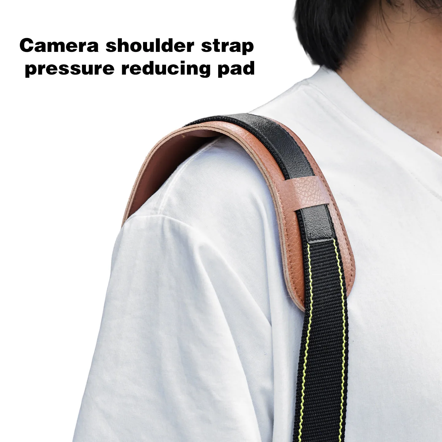 وسادة تقليل الضغط بحزام الكاميرا مناسبة لكاميرات Canon Nikon Sony Fuji Panasonic لتقليل الحمل وسادة Ieather الموسعة والسميكة