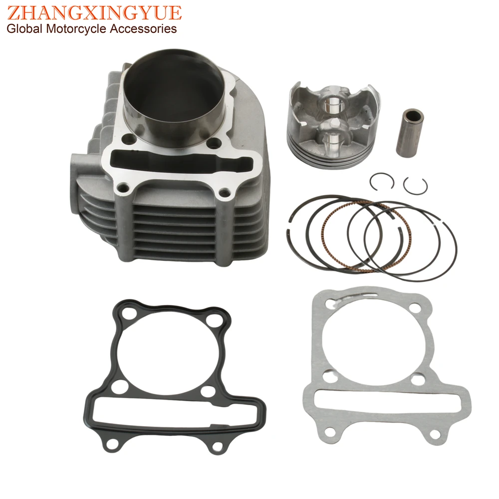 Skuter 58,5 mm 4V Racing Big Bore Cylinder Kit 4 Valve Piston do GP110 GY6 125cc 150cc Upgrade to 160cc 152QMI 157QMJ 4T