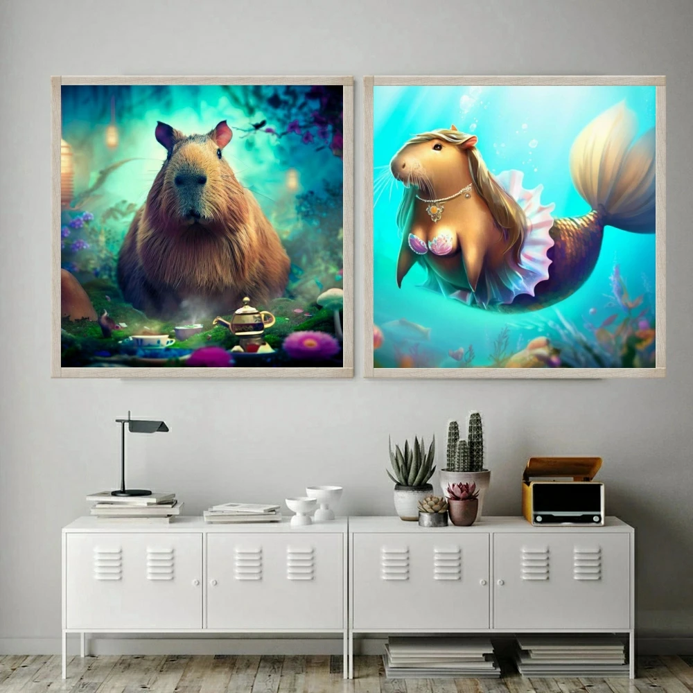 Capybara 5D DIY AB Diamond Painting Embroidery Mosaic Fantasy Cute Animal Cross Stitch Handmade Craft Home Decor Gift