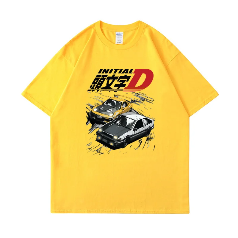 Initial D T Shirt Japanese Anime Graphic Funny Harajuku Manga T Shirt Fashion Casual Short Sleeve Plus Size T Shirt men