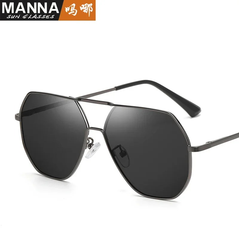 نظارات شمسية معدنية مزدوجة الشعاع من Chaomen، نظارات شمسية مستقطبة متغيرة الألوان، شبكة حمراء Tiktok، نفس النظارات الضفدع عالية الوضوح