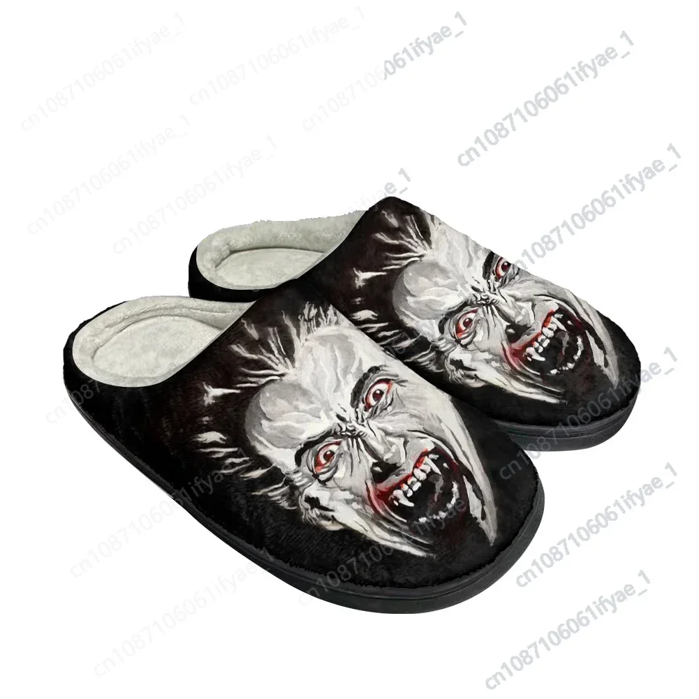 Horror di Dracula pantofole in cotone uomo donna ultimi sandali camera da letto peluche Indoor Keep Warm Shoes pantofola piatta termica per interni