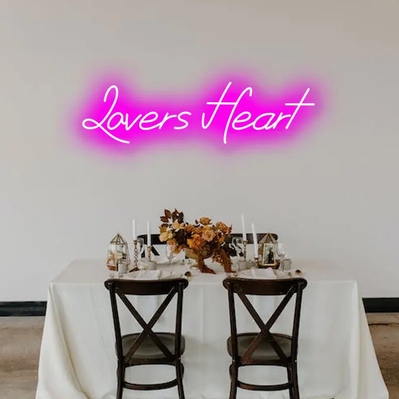 Lovers Heart Neon Signs For Wedding Room And Wedding Scene