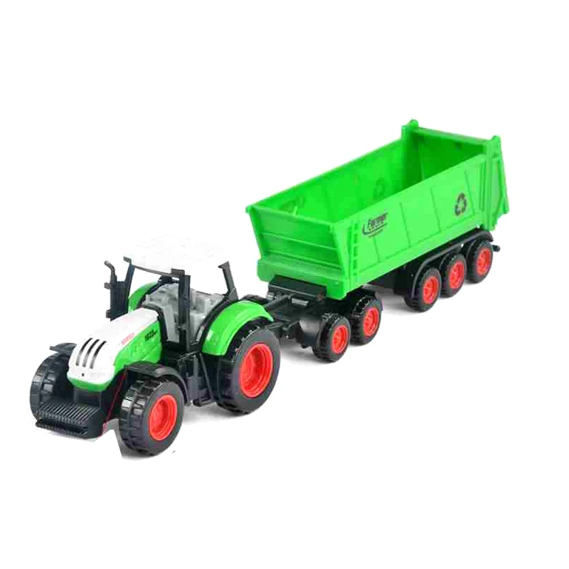 

Four Wheel Tractor Toy Car Model Metal Diecast Sound Light Free Sliding High Simulation Agricultural Vehicle for Kids Gifts B420