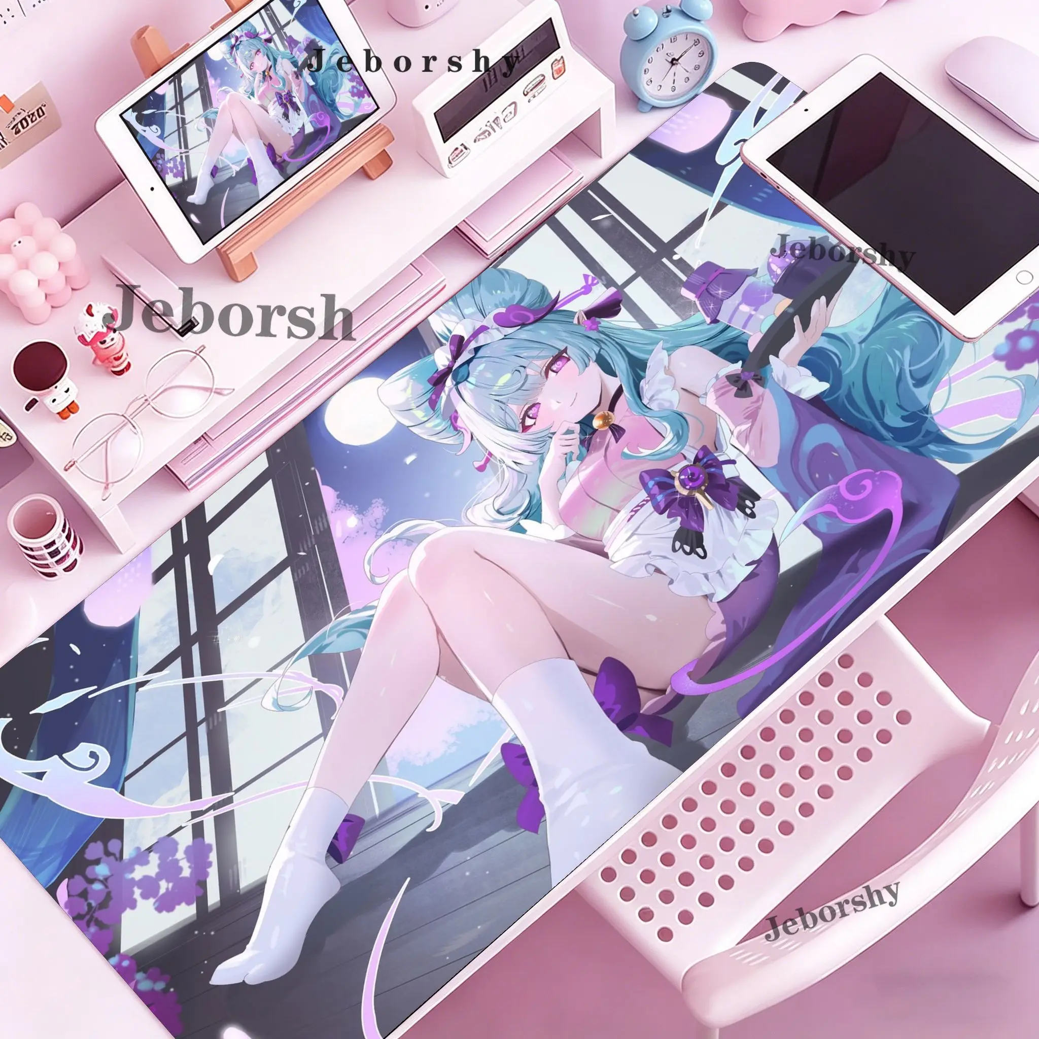 Genshin Impact Yumemizuki Mizuki Mousepad Large Gaming Mouse Pad LockEdge Thickened Computer Keyboard Table Desk Mat Big Carpet