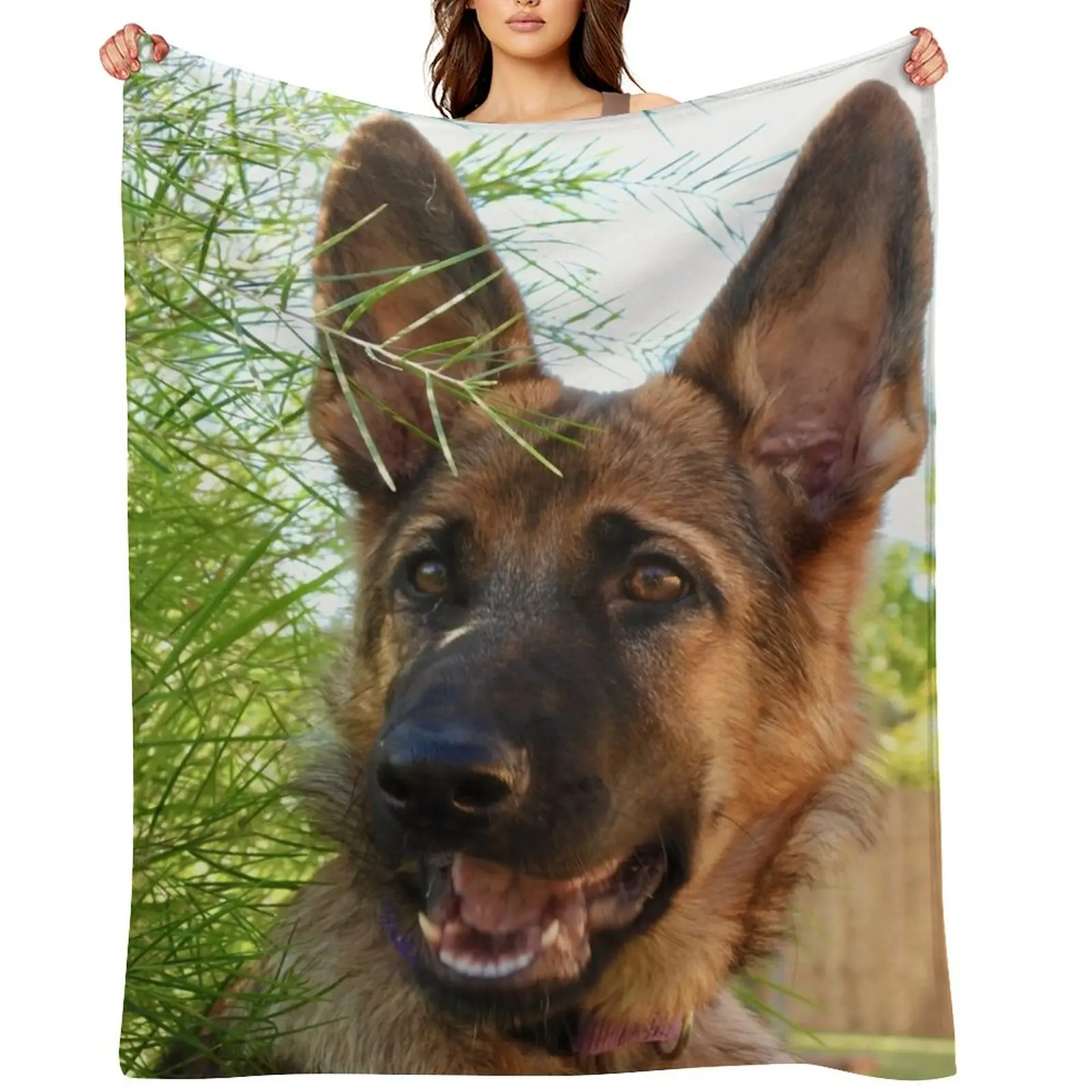 German Shepherd Service Dog Throw Blanket Summer Beddings Plush Soft For Sofa Thin Blankets