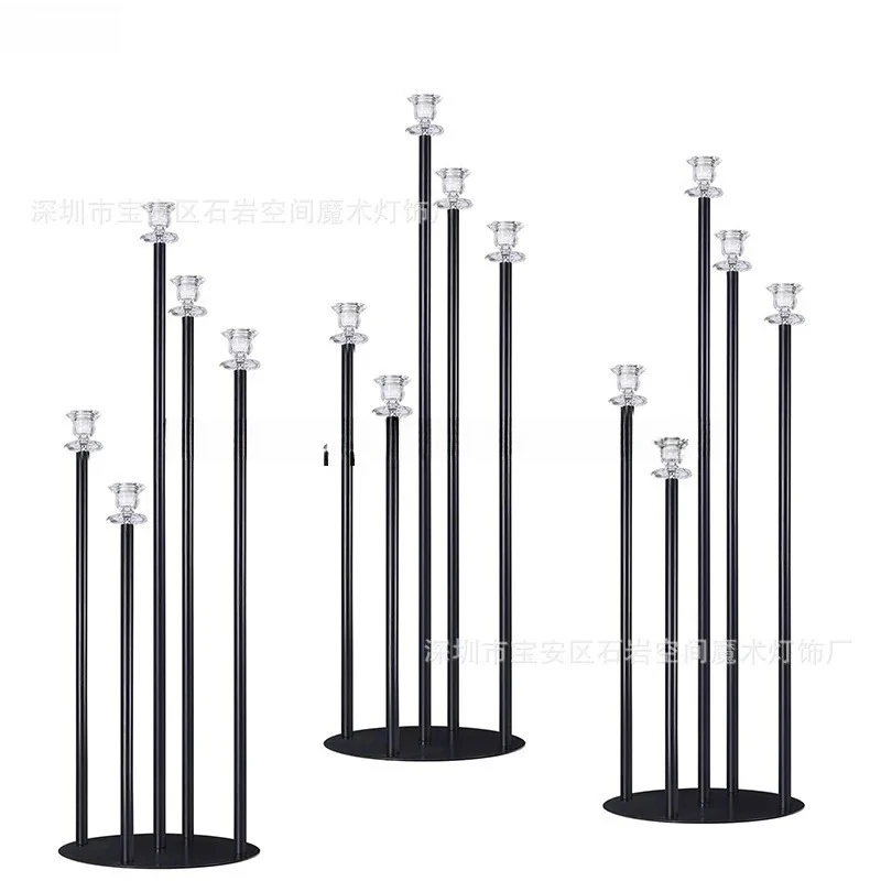 Wedding Props Aisle Markers Black Iron Candle Holders Wedding Table Decorations