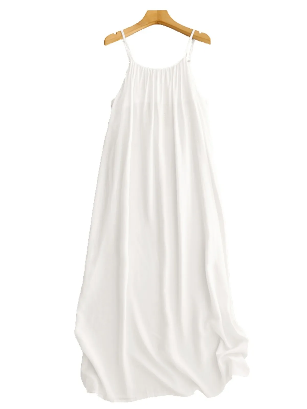 Estate nuova cinghia lunga drappeggiata Dr Gonna a trapezio in misto cotone taglie forti da donna Casual Pendolarismo Sle Artistico T Dr
