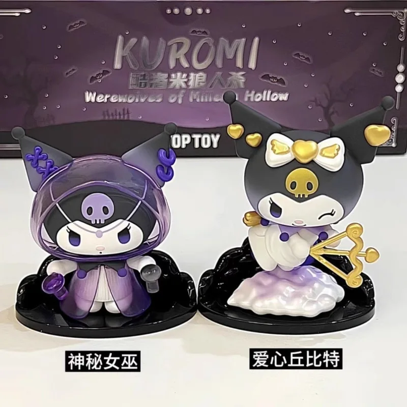 Sanrio Blind Box Kawaii Kuromi Pop Action Figure Weerwolven van Miller's Hollow Series Magic Kuromi Model Auto Ornamenten