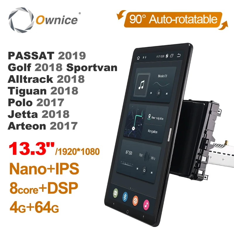 Android 12.0 Ownice Car Radio Auto for PASSAT Golf Sportvan Alltrack Tiguan Polo Jetta Arteon 13.3