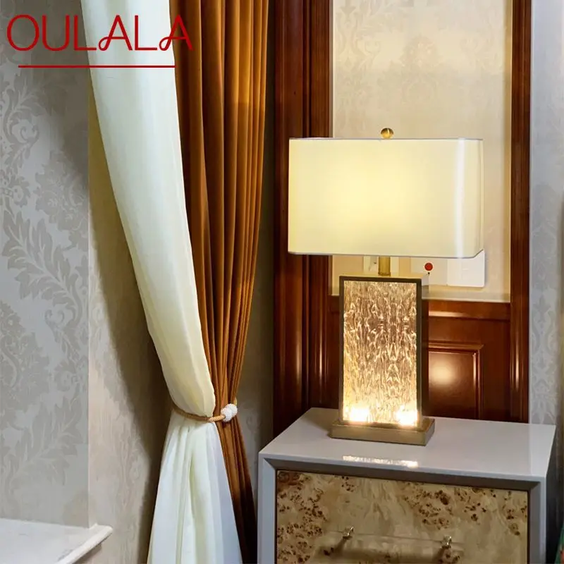 

OULALA Nordic Modern Glaze Table Lamp Fashionable Art Iiving Room Bedroom Hotel LED Personality Originality Desk Light