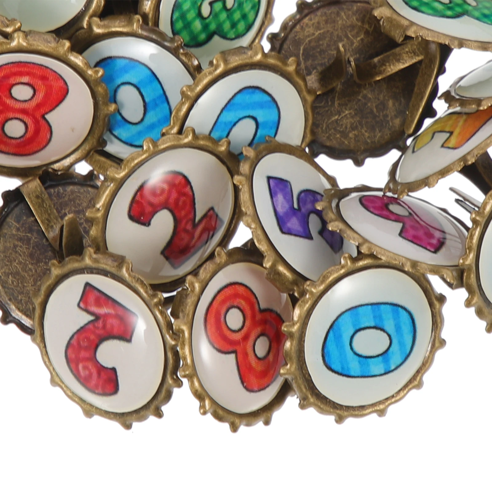 100pcs Colored Two legged Nails DIY Mini Claw Brads Craft Beads Scrapbooking Paper Metal Art Supplies Wedding Projects