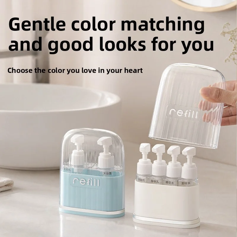 Portable travel dispensing bottle, exquisite and minimalist, perfect for business trips and travel, portable bottle set