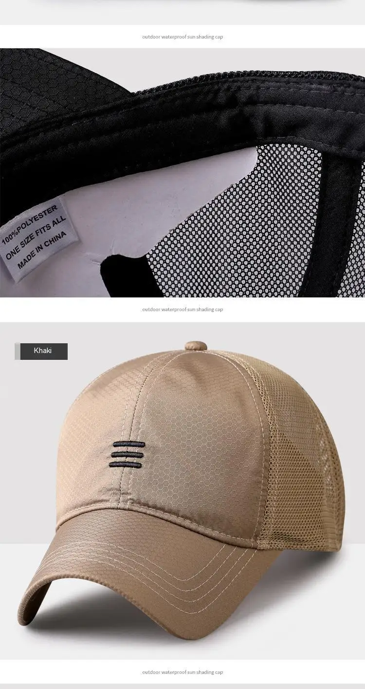 Overs ize Big Head Man Plus Size Baseball Cap Frühling Sommer dünne Stoff Mesh Sonnenhut männlich Snapback m 55-59cm l 60-64cm – Detail 30