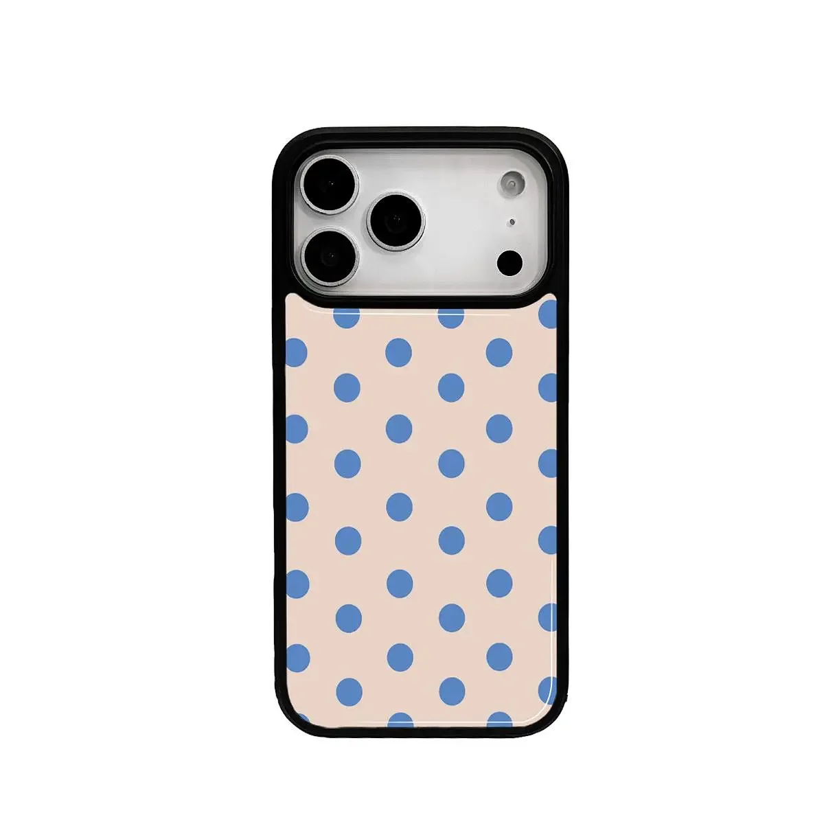 Minimalist White and Black Polka Dots Drop Glue Phone Case For iPhone 17 AIR 16 15 14 13 12 11 Pro MAX Plus Y2K Minimalism Cover view 4