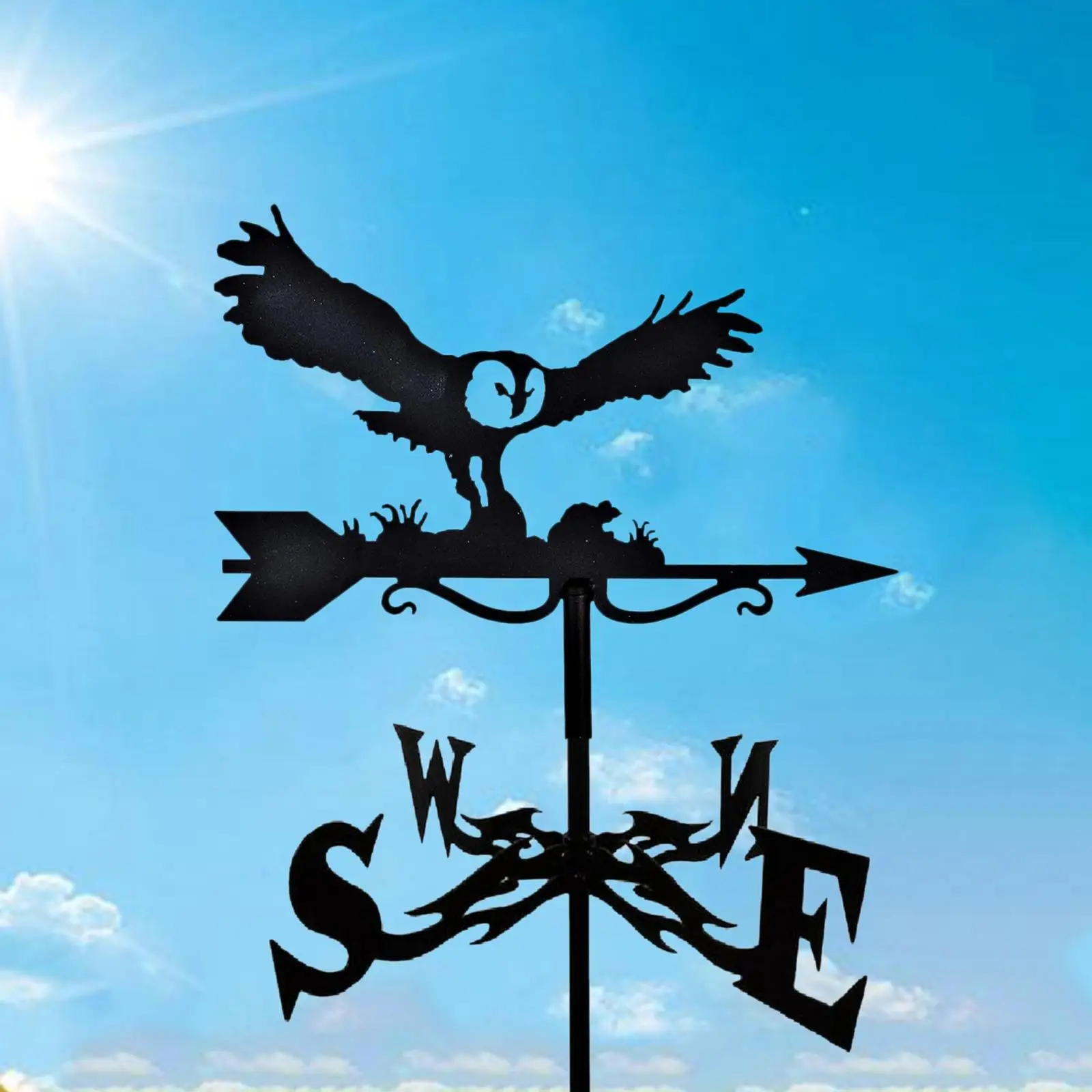 Metal Craft Weather Vane Decorative Wind Direction Indicator Weathervane