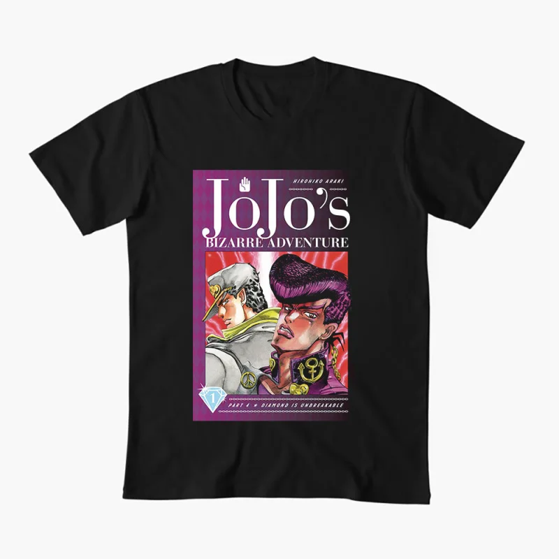 

0413 JoJo's Bizarre Adventure Anime Gift t shirt 100% cotton printed Graphic Clothes Y2K clothing Cartoon Tee All size Tops