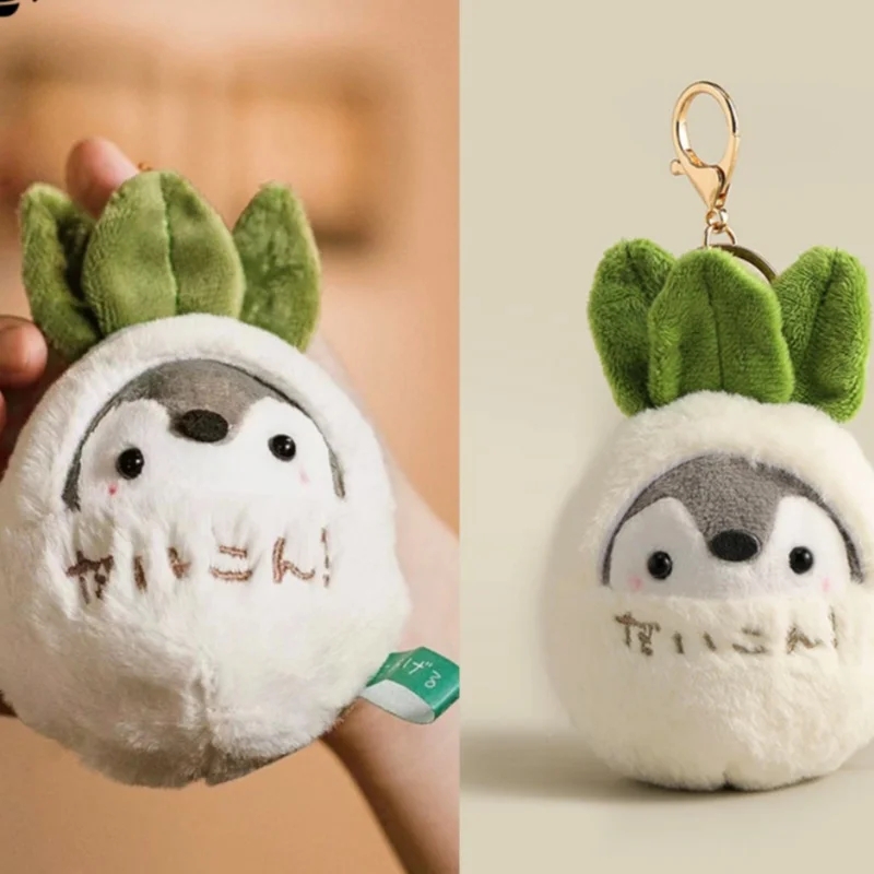 漫画ペンギン人形キーホルダー女性かわいいぬいぐるみペンギンキーリング女の子のためのギフトクリエイティブたいやきデザイン車のキーホルダー卸売