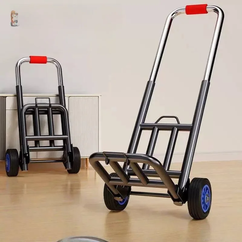 portable-hand-pulled-shopping-cart-stainless-steel-lightweight-foldable-vegetable-buying-car-easy-to-carry-household-storage