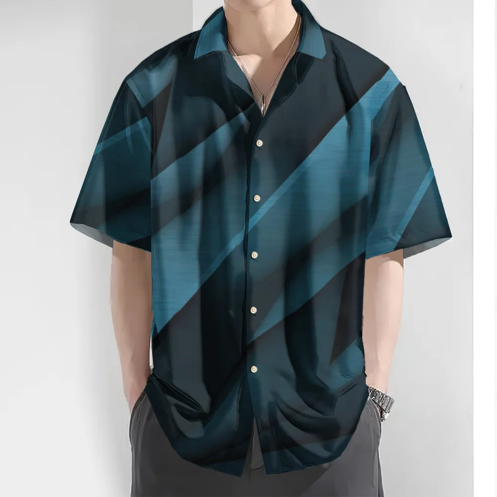 Fashion Casual Short Sleeve Shirt Men Simple Designed Oversized Button Up Shirt For Men Stylish Formal Shirts Men's Clothing