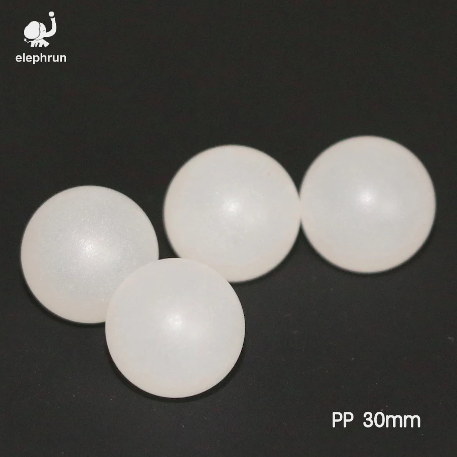 

30mm Polypropylene (PP) Solid Plastic Balls Precision Sphere for Ball Valves and Bearings