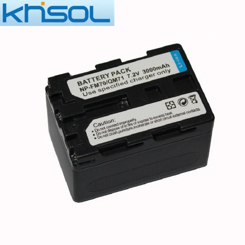 

3000MAh Replacement for Sony NP-FM70 M Series Info Lithium Battery,for Sony NP-FM70, DCR-TRV280, DCR-PC100, NP-QM71, NP-QM70