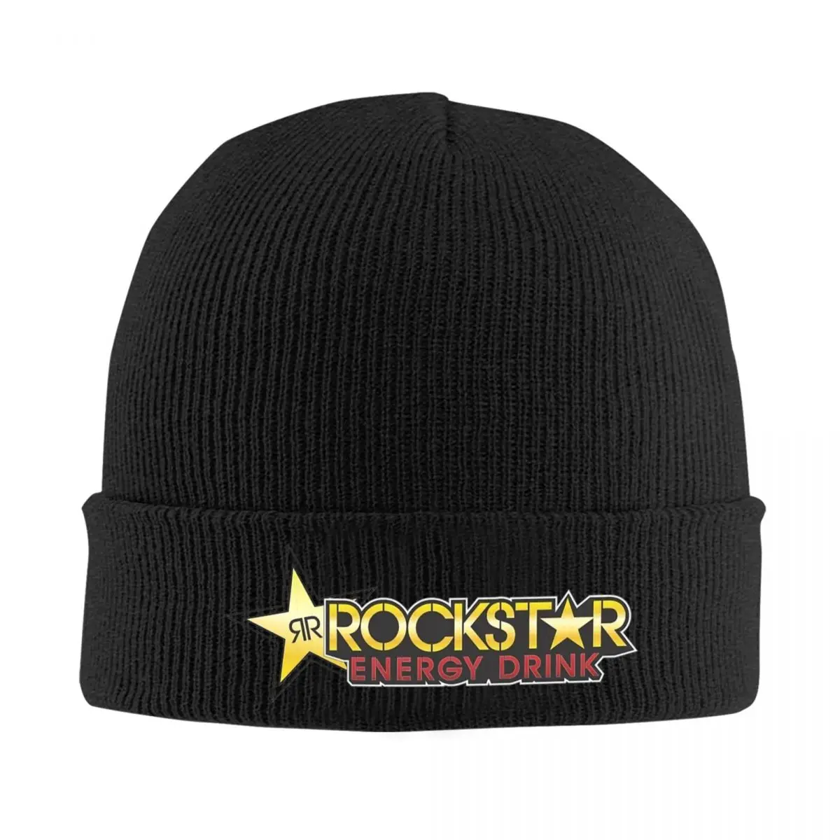 Rockstar Energy Drink Knitted Hat Beanies Winter Hats Warm Acrylic Hip Hop Cap for Men Women Gifts