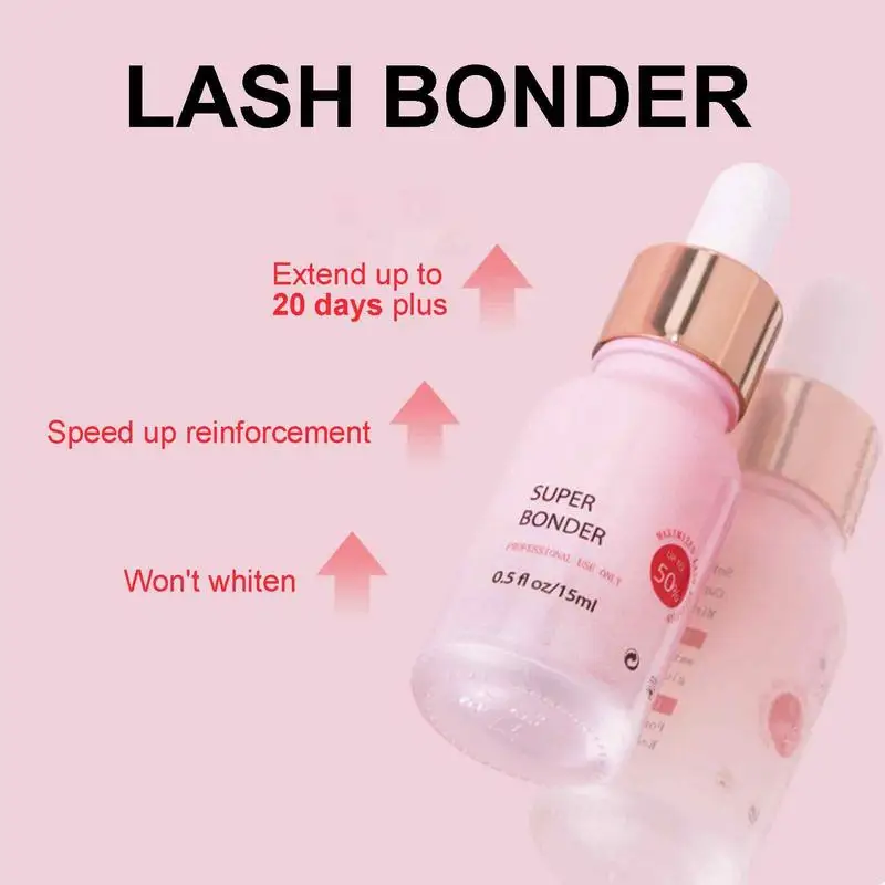 10ml 15ml Lashes Super Bonder For Eyelash Extension Bonder Eyelash Glue Quick Drying Long Lasting