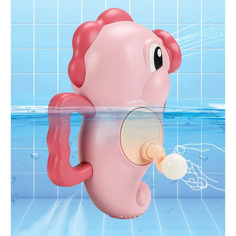 Jouet hippocampe avec modes de sortie d'eau interchangeables pour les tout-petits, jouets de bain, arroseur de pulvérisation de baignoire, jeu de piscine