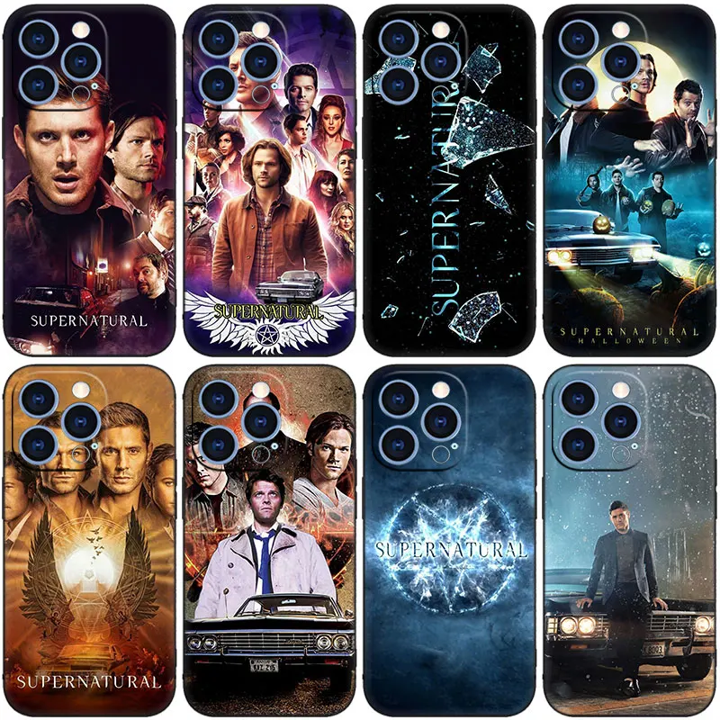 Supernatural tv show Phone Case For Apple iPhone 14 13 12 Mini 11 Pro XR X XS MAX 6S 7 8 Plus 5S SE 2020 2022 Black Cover