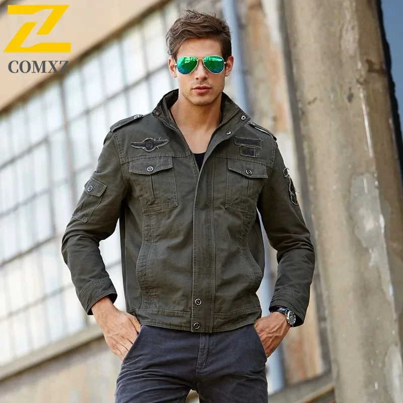 

2025 Stand Up Collar Men Jacket Fashion Classic Windproof Breathable Multi Pocket Jacket Outdoor Sports Casual classic Jacket