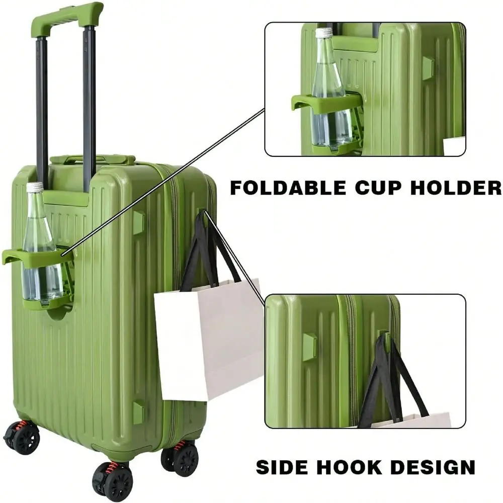 On Luggage 20 Inch Airline Approved, Carry On Suitcases With Wheels, Expandable Suitcase With YKK Zipper, Top Open Design Lugga
