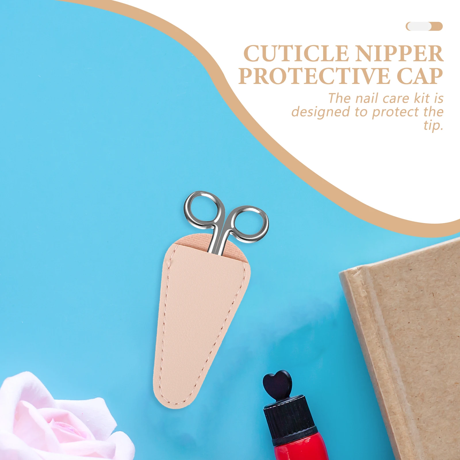 4 pezzi di copertura per pinza per cuticole, cappuccio protettivo, kit per manicure, design elegante, pinzette a forbice, pratiche e sicure decorative