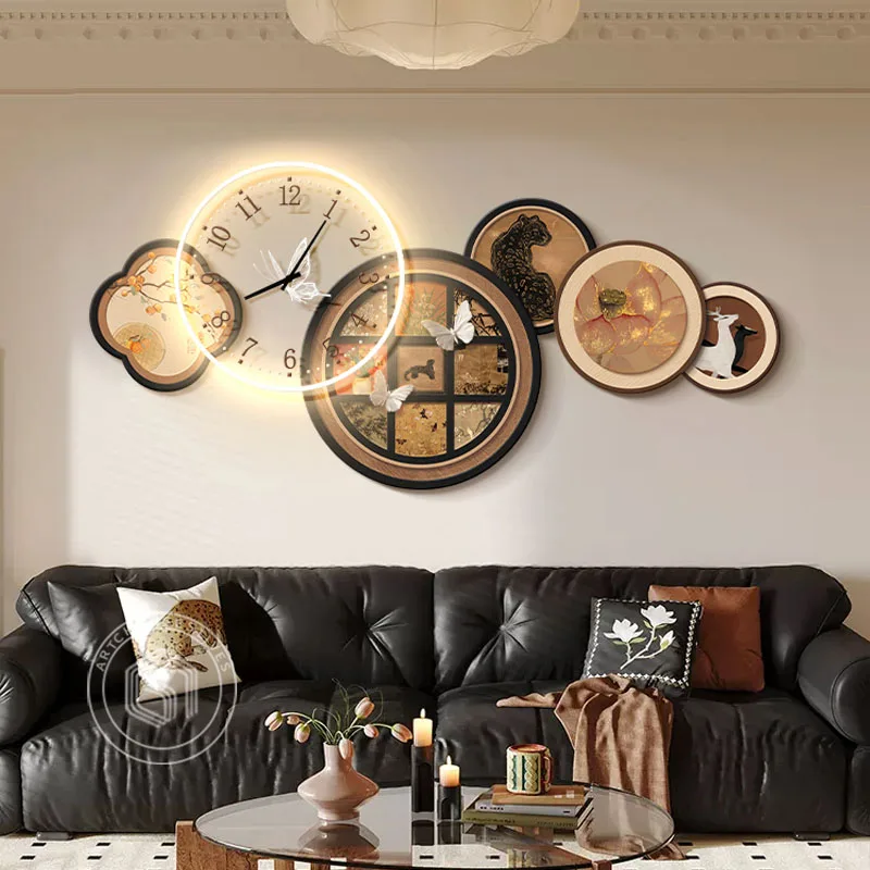 Modern Art Mural Wall Clocks Luxury Large Living Room Restaurant Wall Watch Fashion Big Size Relogio De Parede Home Decoration