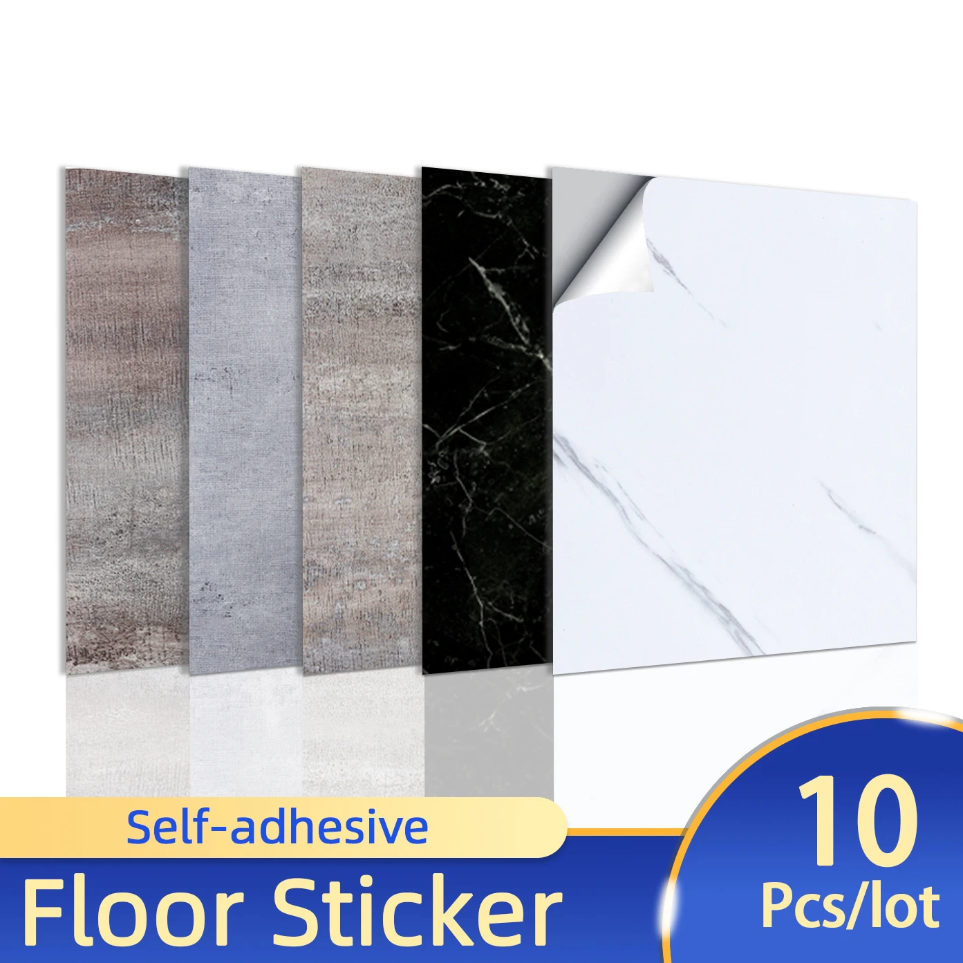 10pcs PVC Imitation Marble Wall Stickers Self-adhesive Floor Stickers 30*30cm Waterproof Bathroom living Room Decoration Decals