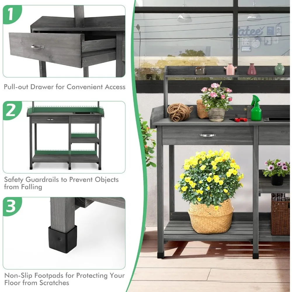 مقعد برونزي مع مساحة تخزين للبستنة #5