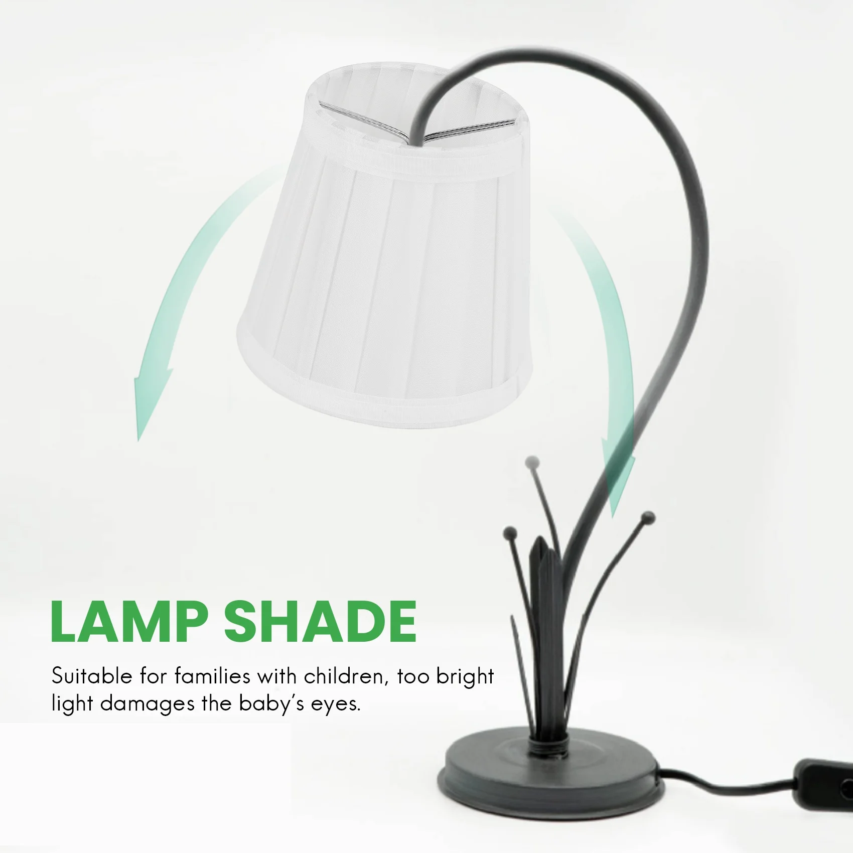 

ABVG-Modern European Style Droplight Wall Lamp Candle Chandelier Lamp Shade 6 Pcs Set (Solid White)