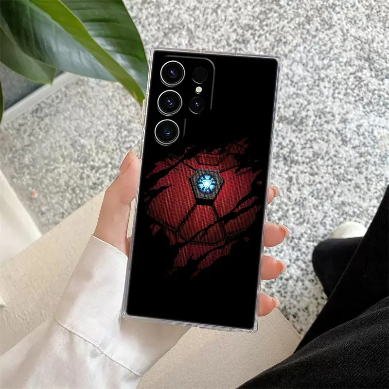 حافظة لهاتف سامسونج جالاكسي S25 S24 S23 Ultra S20 S21 FE S22 Plus A56 A55 A36 A26 5G من Marvels Ironman