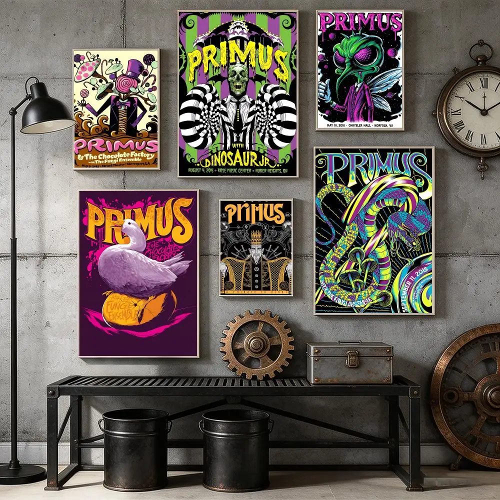 Rock Band P-PRIMUS Poster Wall Art HD Print Gift For Metal & Hardcore Rock Fans Decorative Wall Art for Bedrooms and Dorms