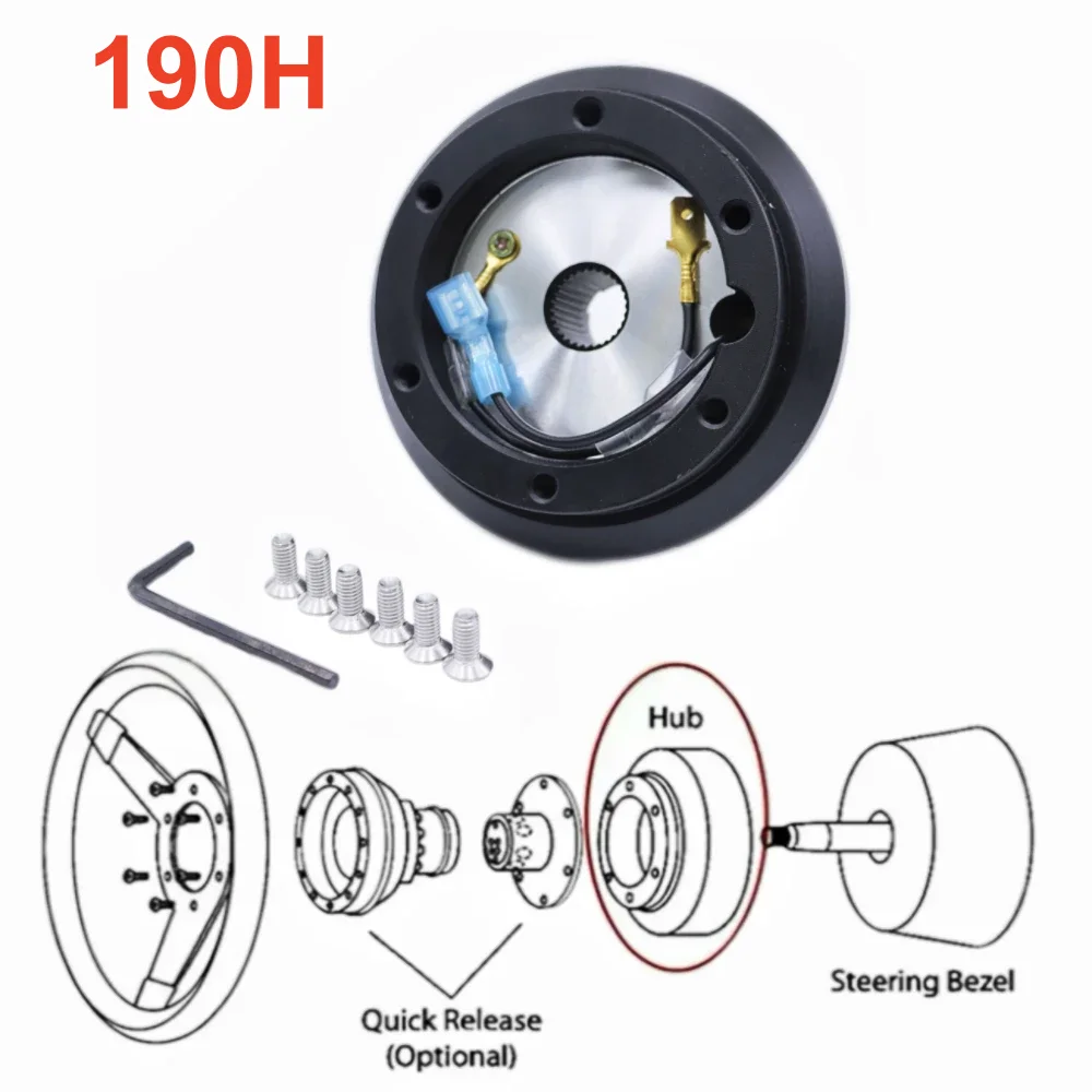 190H Steering Wheel Hub Adapter for  For Honda Civic 88-91 CRX EF Integra 90-93 Racing Wheel Quick Release Compatible