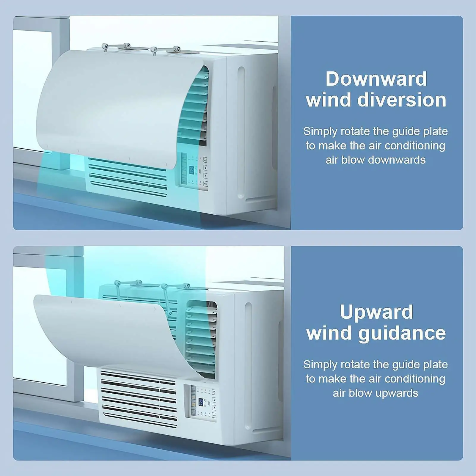 Picture 5: Air Deflector For Wall AC Anti Direct Blowing AC Windshield Window Baffle Airflow Control Screen Wind Guide For Elderly Office
