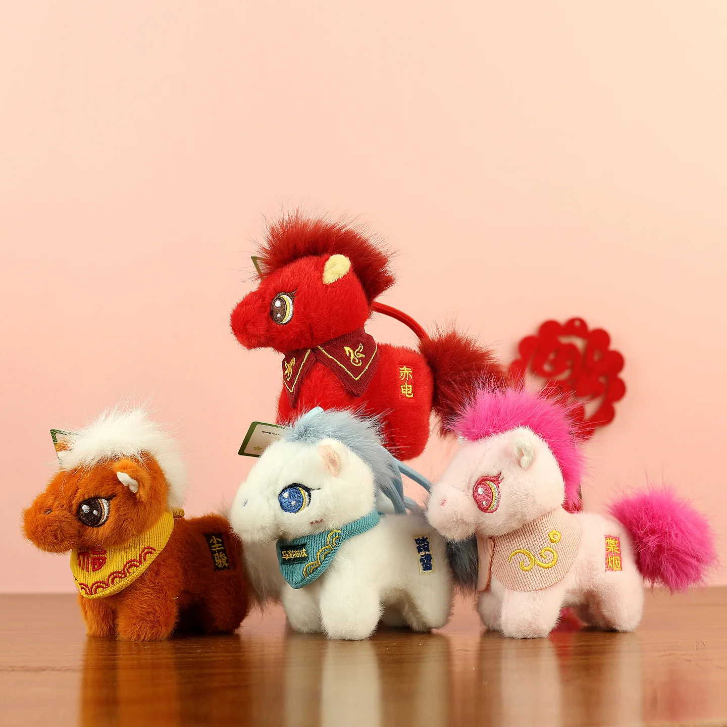 Voor Kawaii Pony Pluche Pop Hanger Paard Chinees Jaar Mascotte Tas Charme Cartoon Gevulde Pop Sleutelhanger Nieuwjaar Geschenken 2026