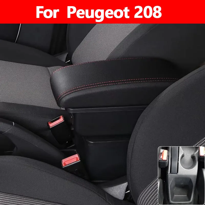 

For Peugeot 2008 Armrest For Peugeot 208 Car Armrest box 2019 2020 2021 Retrofit parts Interior details Storage box accessories
